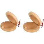 나무 주물 타악기 - 2Pcs 손손가락 주물 교실 DIY 리듬 음악 악기