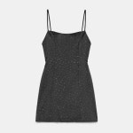 자라 글리터 라인스톤 새틴 미니 원피스 3152281