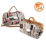 여행용 가방 신문 여행 보스턴백 빈티지 디자인