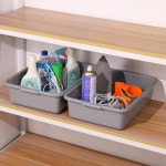 네스밀러스 13리터 상업용 버스 욕조 플라스틱 유틸리티 토트 박스 세탁소 3개 세트