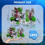 유얄라 수족관 성 어항 장식 동굴 - 물고기가 놀고 쉴 수 쉼터 새우 거북이