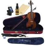 스텐터 바이올린 학생 II 수작업으로 제작된 솔리드 톤우드 악기 트루튠 크로매틱 튜너 폴란드 연마 천 4 4 1500-4 4