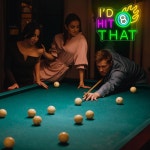 벽 장식용 당구 네온사인 디머블 풀룸 클럽 바 게임룸 당구장 남자 동굴 비즈니스 멋진 선물 13 8 11 8 5 O Clock Flamingo GLNCP124 1