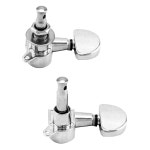 QWORK 6팩 튜닝 페그 - 범용 3L 3R 기계 헤드 노브 어쿠스틱 일렉트릭 기타용 키 액세서리가 고품질 아연 합금 금속 튜너