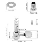 QWORK 6팩 튜닝 페그 - 범용 3L 3R 기계 헤드 노브 어쿠스틱 일렉트릭 기타용 키 액세서리가 고품질 아연 합금 금속 튜너