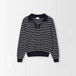 플레이블 스트라이프 카라 니트 PC5AP660