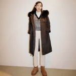 베스띠벨리 덕 다운 폭스 퍼 후드 롱 코트 BJH2626