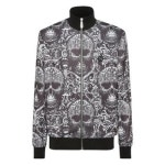 필립플레인 스컬 타투 프린트 재킷 AAECMJB387