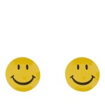 모스키노 모스키노 스마일 라운드 엔amel 스터드 귀걸이 91318410 1888