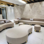 병원소파 땅콩스툴 양방 양방향소파 한의원 휴게실 대기실 라운드쇼파 보조의자