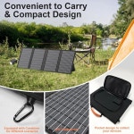 60W 휴대용 태양광 패널 충전기 USB-C USB-A DC 캠핑 하이킹용 접이식 IP67 방수 출력 소형 발전소 발전기의 전력 비상 휴대폰 파워 뱅크 45W