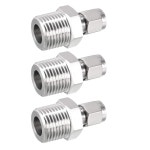 uxcell 압축 튜브 피팅 1 2 NPT 남성 x 1 4 OD 더블 페룰 3개 3 1 2 x 1 4NPT