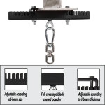KSWLOR 헤비 듀티 강철 빔 클램프 백 마운트 행거 360 회전 복싱 무에타이 훈련용 액세서리가 I 또는 H 펀칭 브래킷에 적합합니다