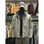 버커루 나일론 절개 후드 다운 점퍼 224dw450p