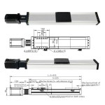 FUYU 선형 스테이지 중부하 가이드 모션 볼 스크류 CNC 액추에이터 슬라이드 테이블 Nema34 3상 스테퍼 모터 스트로크 작업 크기 FSL120