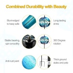 마당과 정원을 위한 라임힐 윈드 스피너 - 야외 장식을 대형 금속 키네틱 조각품