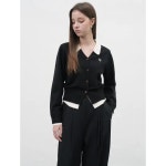 제너럴아이디어 에센셜 카라 레이어드 가디건 WBD3L04524