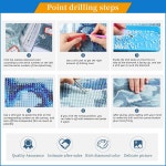 액세서리가 포함된 MjhRcll 메리 크리스마스 다이아몬드 페인팅 키트 트리 아트 홀리데이 홈 월 장식용 14X14