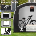 아자홈 자전거 보관소 텐트 야외 보관소 방수 휴대용 커버 쉘터 7 2x4 9x6 1피트 대형 오토바이 정원 도구 잔디 깎는 기계 86 6 x 59 1 x 72 8