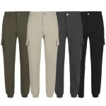 남자 사방스판 면 카고 밴딩 조거 팬츠 면바지 NE5-PTA-Q006