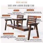 2인용 원목 야외 공원 인용 카페 티테이블 A 브루노 브라운Brunno 수입
