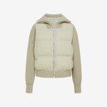 비키 니트 배색 패딩 점퍼 TLMIX2173