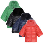 마스터바니 여성 퍼 유광 반팔 다운 점퍼 GN 패딩 421C4JP258