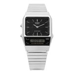 카시오 카시오 카시오 남녀공용 Analog Digital Square 메탈 손목 시계 R1 AQ 8