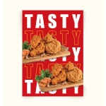 포스터235 아메리칸 미국 치킨 chicken 하이볼 호프집 치맥 9 고급캔버스천 나무틀x A4 1개