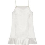 GANNI 25 FW 가니 플레어 헴 새틴 미니 드레스 TP429648381