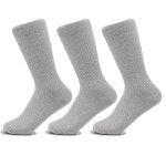 남성 가는골지 장목양말 멜란지 3켤레