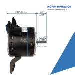 젠텍 5A LEUNGO 3단 4HP 송풍기 모터 82113 브라이언트 퍼니스 115V 교체 페인 HC45TE113 5KCP39PGV623CS Y7L623F515S 1075RPM