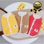 폼폼 플리스 조끼 강아지옷 코디 산책 귀여운 깜찍 따듯한 스타일 애견 댕댕이 이쁜 1개 BND-W60