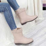 여성 기모 장화 1P 겨울 데일리 심플 보온 방한 신발 털안감장화 여성장화 기모신발