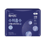 유한킴벌리 화이트 슈퍼롱 날개 오버나이트 8매