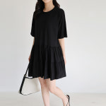 모이르벨라 캉캉 통기성 반팔 미니 원피스 T24SS2-A0353