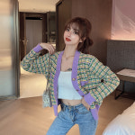 트위드 니트 가디건 자켓 HH-B56