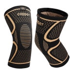 INDEMAX 여성용 구리 무릎 보호대 남성 2팩 관절염 달리기 스포츠 지원용 압박 슬리브 M Medium COPPER-Infused