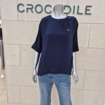 크로커다일레이디 크로커다일레이디 배색 시보리 블라우스 BP