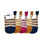 여성 패턴 양말 스트라이프 중목 5켤레