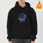 아우라큐 일자후드 쭈리 기모 남여공용 후드 티셔츠 기모 H2506