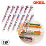 오키 오키 OK 잘써지는 6색볼펜 학원학교 단체선물 다색볼펜 12p 6색볼펜 12p 2세트