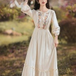 핑룩 보헤미안 원피스 7부 롱