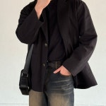 빌리먼트 빈티지 엔틱 오버 코튼 블레이저 -