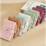 빠삐용 악어 가죽 패턴 로고 반지갑 urd331