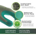 SHOWA 383 폴리 라이너가 장착된 지속 가능한 EBT 니트릴 팜 코팅 범용 작업 장갑 13 게이지 X-대형 1쌍 1 Pair Small