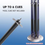GSE 게임 스포츠 전문가 스탠드형 금속 당구 풀 큐 랙 6개의 스틱 여러 가지 제공 1 Brushed Nickel