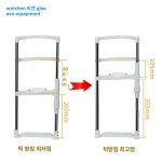 시력검사기 지지대 브라켓 고정 은회색 높이조절 밀착 단일 항목