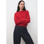 망고 레드 소프트 라운드넥 니트 스웨터 17007825