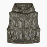 베네통 글로시 후드 집업 덕다운 베스트 BAPDF6561